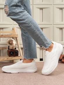 SOSENFER Women's Comfortable Breathable Mesh Athletic Shoes, Lightweight Fashionable Durable, Perfect Choice For Daily Commute And Sports, Women's Shoes - White - View 4