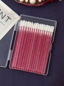 Soft Velvet-Covered Lip Brush Box Set, Disposable Solid Crystal Handle, Portable, Multi-Functional Lip Brush, Makeup Detail Brush. - Multicolor - View 19