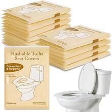60pcs/Pack Disposable Toilet Seat Covers, Thick Waterproof Reusable, Travel Toilet Paper Covers For Public Restrooms, Camping, Flights - 10 Tablets - View 3