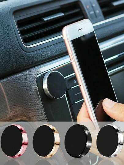 Mini Magnetic Phone Mount With Adhesive Base – 360° Rotating, Strong Neodymium Magnet, Magnetic Phone Holder For Car Dashboards, Home, Kitchen, And Office,Sticky Dashboard & Air Vent Holder For IPhone, All Smartphones