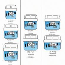 3pcs Blue Travel & Camping Map Print Duvet Cover Set, Soft & Breathable 100% Polyester Fabric, Machine Washable, Suitable For All Seasons, (1 Duvet Cover + 2 Pillow Shams, No Filling), Ideal For Bedroom And Guest Room Bedding Decor - Multicolor - View 3