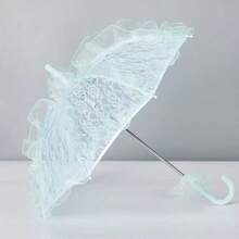 1把可爱甜美洛丽塔蕾丝边直柄洛丽塔婚礼/儿童伞 - 彩色 - 查看 8