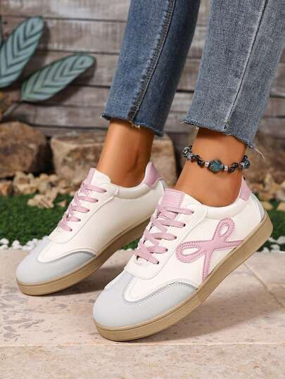 1 par de zapatillas casuales de suela blanda y antideslizante para niñas, zapatos deportivos versátiles adecuados para primavera y otoño