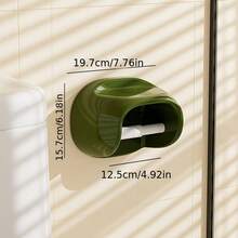 1pc Bathroom Paper Towel Dispenser, Wall-Mounted Paper Towel Holder, Drill-Free Towel Dispenser - Multicolor - View 5