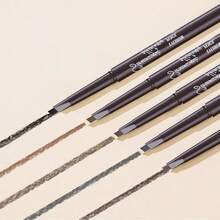 3pcs Automatic Rotating Double-Ended Triangle Eyebrow Pencils (Light/Medium/Dark Brown), Waterproof Sweat-Proof Long-Lasting No Smudge, Beginner-Friendly Eyebrow Makeup Tool - E-Rose Red - View 2