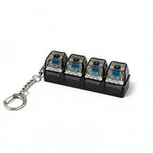 1pc Mechanical Keyboard Style Keychain With 4 Buttons, Suitable For Decorating Backpacks, Wallets And Various Bags. It Can Also Be Used As A Decorative Hanging Accessory For Cars, Homes And Other Occasions. - Multicolor - View 3