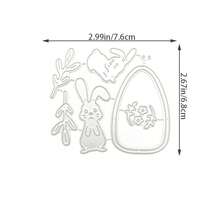 Metal Easter Egg & Rabbit Shaped Cookie Cutter Mold, Suitable For Making Cards, Scrapbooks, Paper Crafts, Albums, DIY Easter Decorations - DX395-1 - View 4