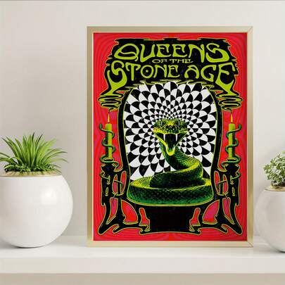 2 tranh in trên vải canvas không khung hình biểu tượng ban nhạc Queen - Áp phích nhạc Rock & Roll cổ điển với thiết kế logo rắn - Hoàn hảo để trang trí phòng cho người yêu nhạc.
