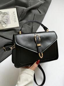 2026年新款极简现代风格，兼具精致优雅、经典考究、百搭时尚的女士斜挎包。 - 黑色 - 查看 4