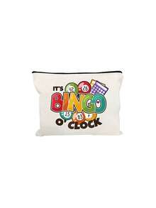 Set de 2 piezas de bolso casual con "Es la hora del bingo", conjunto de bolso y cartera de mujer de bingo, bolso y monedero, bolso de mujer de gran capacidad - Multicolor - Ver 16