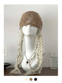 Hand-Knitted Floral Hollow-Out Beanie, Women's Lightweight Breathable Crochet Slouchy Boho Beanie Hat, Spring/Summer Thin Versatile Knitted Cap - Multicolor - View 17