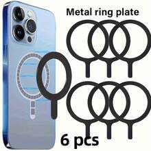 [Future Style] Wireless Charging Q-Shaped Aluminum Alloy Sticker - Compatible With Any Smartphone, Durable Stainless Steel, Fashionable Design, Accented With Purple Glow - Multicolor - View 6