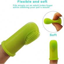 Dog Toothbrush Finger Toothbrush Set (4 Pack, With Dog Eye Tears Black Chin Cleaning) , Silicone Toothbrush,Soft Bristles, Easy To Clean Teeth, Suitable Dogs, Cats And Pets To Use - 1 - View 7