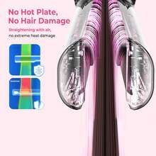 ATOPSKINS 二合一多功能造型工具（粉色）| 2亿负离子，高速气流，快速加热 | 三档温度设置，冷热模式，液晶显示屏 | 自动断电和过热保护 | 防毛躁，防静电 | 适用于居家、旅行、派对、沙龙、婚礼和假期 - 粉色 - 查看 7