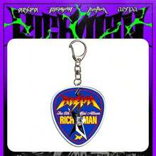 AESPA “富翁”亚克力吉他拨片钥匙扣，挂件，刺绣歌词玩具，旅行玩具，课堂装饰玩具，迷你玩具，浴室玩具，圣诞文具，减压球，生日礼物，圣诞礼物，蜡制礼物，完美礼物，商家 - 彩色 - 查看 12