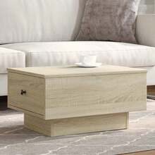 Coffee Table Oak 60x45x31 Cm Engineered Wood - Brown - View 1