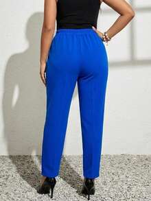 Women Plus Size Pocket Detailed XL To 5XL Bottom With Soft Fabric - Blue - View 2