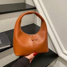 女士可爱手提包，复古高品质多功能托特包，独特饺子造型钱包 - 彩色 - 查看 9