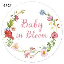 6/30/60 piezas - 1/5/10 piezas Pegatinas de agradecimiento para baby shower, etiquetas redondas de 2 pulgadas con diseño floral de ropa de bebé rosa/azul, decoraciones para fiesta de cumpleaños de niña/niño - Multicolor - Ver 9