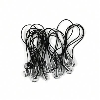 50pcs/Pack 46mm*5.42mm DIY Jewelry Accessories Single Circle Metal Tube Colorful Phone Strap Doll Small Hanging Rope Decoration Pendant In Stock