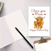 1. Thiệp chúc mừng Ngày của Mẹ hình bò hoa "Yêu Mẹ" - Sự lựa chọn hoàn hảo để kỷ niệm Ngày của Mẹ, một món quà ấm áp dành cho Mẹ nhân Ngày của Mẹ. - A - Xem 7