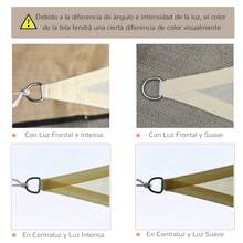 Outsunny Tela de sombra - Beis - Ver 7