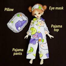 Bộ 6 món đồ ngủ cho búp bê BJD 30cm, quần áo mặc nhà cho búp bê, trang phục nhập vai cho búp bê Boneka, thích hợp làm quà tặng ngày lễ, sinh nhật, tựu trường, tốt nghiệp. - Nhiều màu - Xem 10