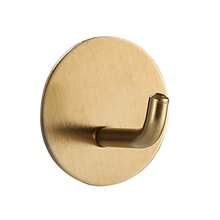 Heavy Duty Waterproof Adhesive Shower Hooks For Hanging Loofah, Towels, Clothes, Bathrobes, Removable Sticky Wall Hooks, Stainless Steel Black Adhesive Hooks - Gold - View 7