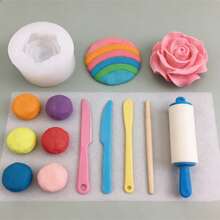 2pcs White Lilac Rose Shaped Silicone Molds, Handmade Floral Candles, Date And Wedding Scene Aromatherapy Candle Ornaments, Can Be Made Of Plaster, Candles, Etc., With Simple Demolding And Reusable Silicone Molds. - White-flower - View 6