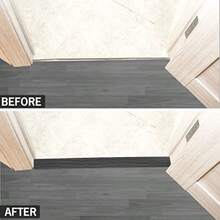 1条 1米/39.37英寸 PVC木地板过渡条 边缘封口条 自粘接缝条 扁平扣边压紧条 - C - 查看 6