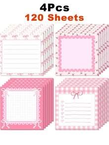 粉色蝴蝶结便签纸 可爱蝴蝶结便签本 趣味笔记本便签纸 冰箱贴 女孩文具 学校及办公用品 - 彩色 - 查看 10