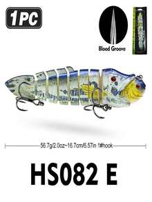 PRO BEROS 1pc Fishing Lures For Bass 13.0/16.69cm Trout Topwater Multi Jointed Swimbaits Slow Sinking Bionic Swimming Lures Bass Freshwater Saltwater Bass Lifelike Fishing Lures Kit - Multicolor - View 20