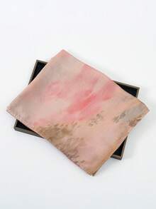 1件装女士水彩印花头巾，柔软透气的波西米亚风格围巾，数码印花雪纺头巾，多功能防晒披肩，适合四季日常佩戴 - 彩色 - 查看 5