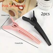 2-Piece Root Volumizing Clips To Create  Natural Korean-Style Hairstyle.  Invisible, Seamless Side-Swept Bangs With A High Crown - The Ultimate Solution For Flat Hair! Long-Lasting Hold Without Damaging Hair. - 黑色 - 查看 4