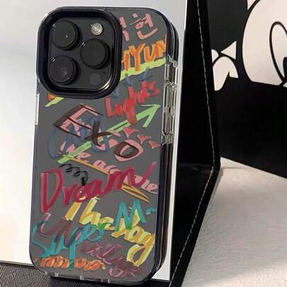 1pc Dual-Color Transparent Shell Stylish Black Edge English Anti-Drop Full Coverage TPU+PC High-Quality Material Phone Case Suitable For IPhone 13 14 15 Pro Max 16 16 Pro 16 Pro Max 16 Plus 16e 17 17 Pro 17 Pro Max 17 Air, 11 12 Pro Max Silicone X Fashionable XR Transparent XS Max Full Protection 7 Anti-Drop 8 Plus Protective Case, 13 Mini Personalized 12 Mini Male Female 7 Plus 12 Pro Retro 14 Pro Art 14 Plus Fashionable 15 Plus INS Style 14 Pro Cute 13 Pro Couple 13 Pro Max Fashionable 14 Pro Soft Shell 11 Pro New 15 Pro Niche