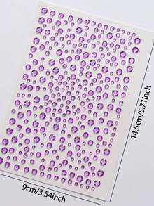 1 Stück traumhafter lila funkelnder Diamant Gesichtsaufkleber, selbstklebender Strass Aufkleber, Musik Festival Make-up Nagel Kunst Deko DIY Handgemacht Party Augen Make-up Glitzer Influencer ähnlicher Stil Accessoires, bunte selbstklebende Diamant Party Augen Make-up Glitzer Accessoires, Konzert Look, Gesichts Edelsteine - Violett - Übersicht 5