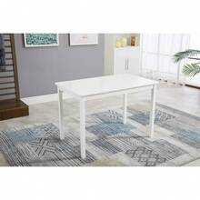 Direct Classic Solid Wooden Dining Table And 4 Chairs Set Kitchen Home - White - View 4
