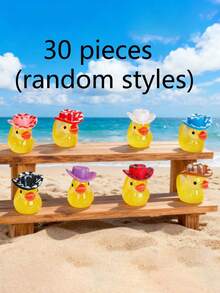 Bộ 5/15/30/45/60 tượng vịt mini 3D bằng nhựa màu đặc, thích hợp trang trí cảnh quan nước, phụ kiện sân vườn, đồ thủ công mỹ nghệ bằng nhựa, đồ trang trí vịt nhỏ tự làm, đồ trang trí vịt 3D. - Nhiều màu - Xem 19