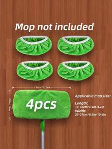 4pcs Reusable Mop Replacement Pads, High Absorbency Durable Flat Floor Cloths, Wet & Dry Cleaning, Easy To Clean, Polyester Material (Mop Not Included) - Upgraded Version - View 13