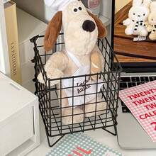 4 件奶油色铁丝收纳篮，多件装，多色组合收纳，多功能桌面办公和学生用品收纳盒，笔筒 - 彩色 - 查看 35