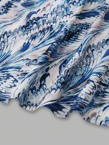 Women's Elegant Sunflower Print Chiffon Dress & Jacket Two Pieces Set, Graceful Beach Holiday Outfit Spring - Multicolor - View 5