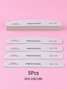 3/5/10/20/50pcs Zebra Pattern Double-Sided Nail Files, Wooden Nail Buffers - Multicolor - View 10