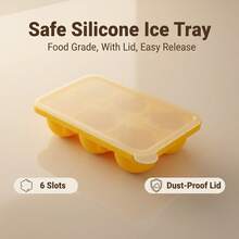 Fabricante de cubitos de hielo con inyección de agua mejorado, molde de silicona con forma de fresa para cubitos de hielo caseros con tapa - Multicolor - Ver 4