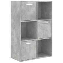 Storage Cabinet Concrete Grey 60x29.5x90 Cm Engineered Wood - Grey - View 2