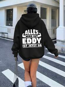 Women's Hooded Sweatshirt Is Fashionable And Exquisite, Cute And Fun. Eddy Teediy Women's Hooded Sweatshirt Is Comfortable And Cozy - Black - View 7