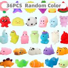 18/36/45 PCS Assorted Styles Of Mochi Squishies Featuring Cute Animals Like Cats, Pandas, And Unicorns, Perfect As Party Favors For Children. These Novelty Stress Relief Toys Make Great Birthday Gifts, Goody Bag Fillers (Random Color Random Style) - Random Style - View 9