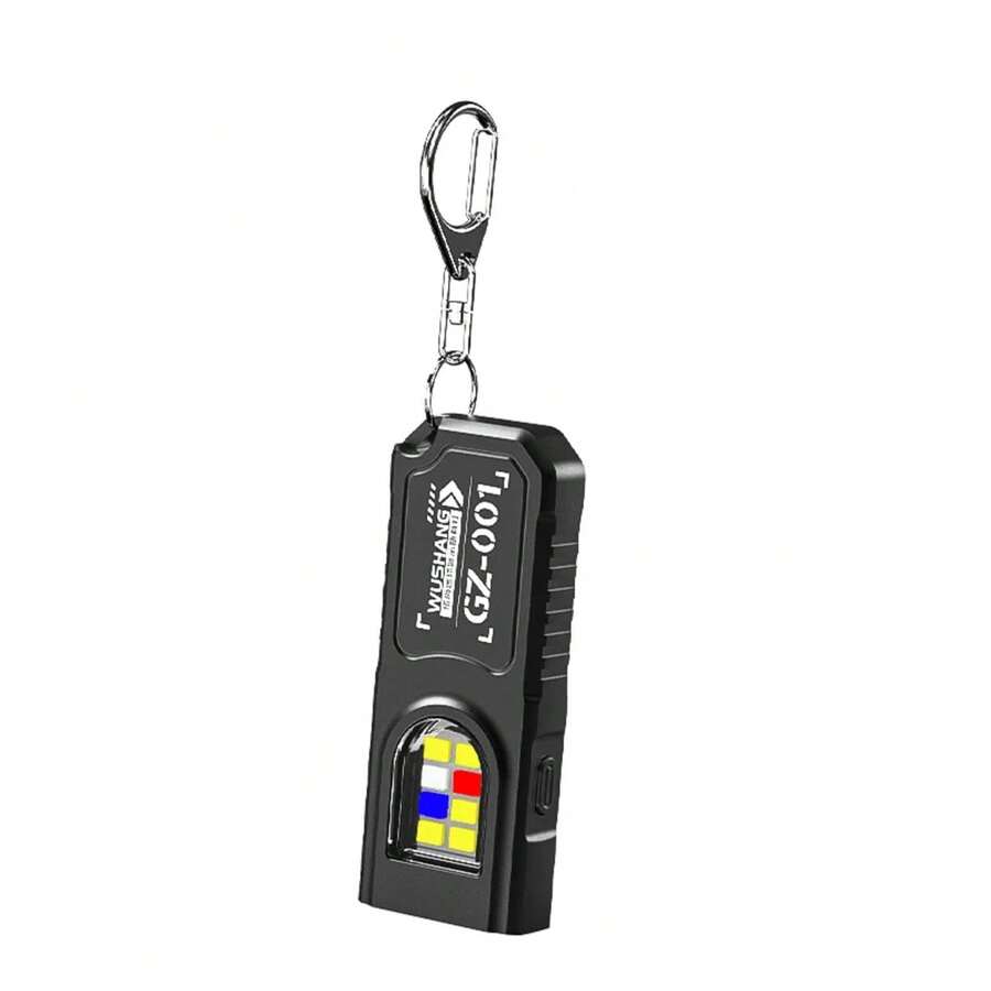 COB LED Keychain Flashlight, USB Rechargeable Flashlight With Magnetic/Pen Clip, 9 Lighting Modes, Outdoor Emergency Work Lamp 1PAT - Keychain Light 1PC - View 1