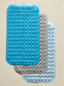 1pc PVC Anti-Slip Bath Mat With Suction Cups, Bathroom Tub Shower Mat - Grey - View 8