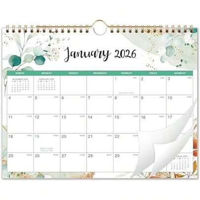 2026 Calendar - Wall Calendar 2026 From January 2026 - December 2026, Calendars 8.5" * 11", 12 Monthly Wall Calendar Small, Space Enough For Writing With Julian Dates