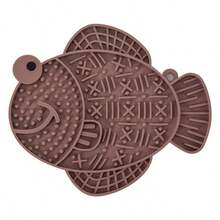 1pc Funny Cat/Dog Silicone Slow Feeder Mat, Fish/Frog Shaped Anti-Gulping Anti-Spill Suction Cup Lick Mat, Wall-Mountable - Multicolor - View 25